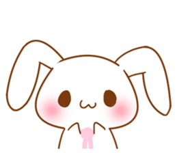 Moonlit night Child rabbit. fluffy! sticker #7396689