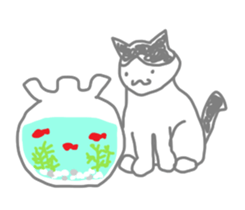 A cute world out of cat sticker #7396785