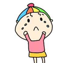 Color head girl sticker #7397653