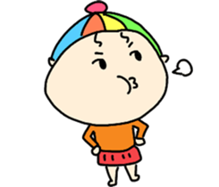 Color head girl sticker #7397654