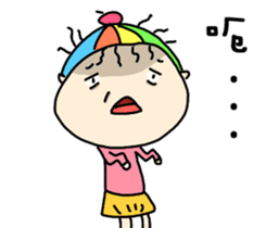 Color head girl sticker #7397659