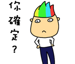 Color head girl sticker #7397679