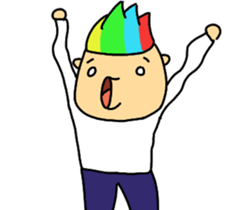 Color head girl sticker #7397681