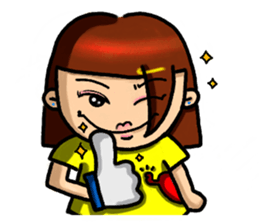 Hot-blooded girl sticker #7398412