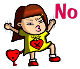 Hot-blooded girl sticker #7398414