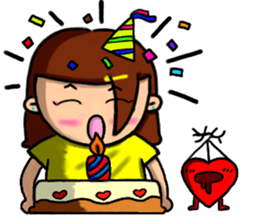 Hot-blooded girl sticker #7398416