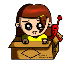 Hot-blooded girl sticker #7398418