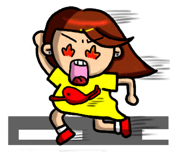 Hot-blooded girl sticker #7398421