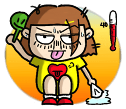 Hot-blooded girl sticker #7398424