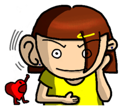 Hot-blooded girl sticker #7398426