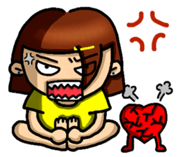 Hot-blooded girl sticker #7398427