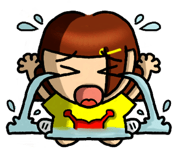 Hot-blooded girl sticker #7398433