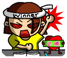 Hot-blooded girl sticker #7398435