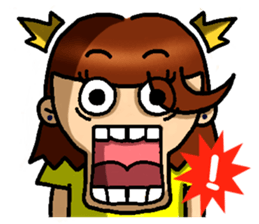 Hot-blooded girl sticker #7398436