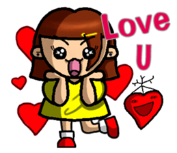 Hot-blooded girl sticker #7398440