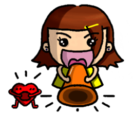 Hot-blooded girl sticker #7398443