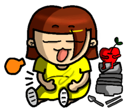 Hot-blooded girl sticker #7398446