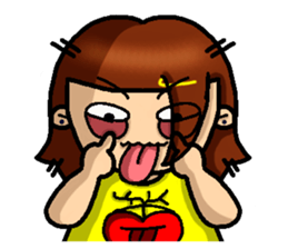 Hot-blooded girl sticker #7398448