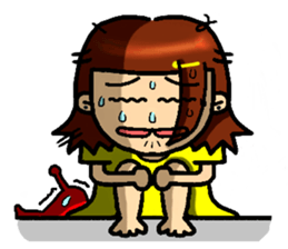 Hot-blooded girl sticker #7398450