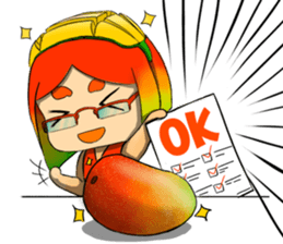 Anthropomorphic Taiwan mango NO.2 sticker #7399573