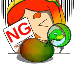Anthropomorphic Taiwan mango NO.2 sticker #7399574