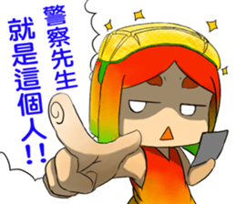 Anthropomorphic Taiwan mango NO.2 sticker #7399583