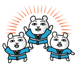 Daily life of white bear 3 sticker #7399613