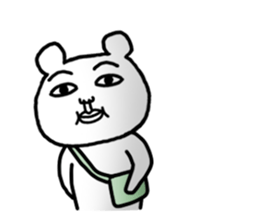 Daily life of white bear 3 sticker #7399621