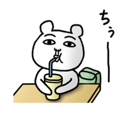 Daily life of white bear 3 sticker #7399623