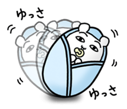 Daily life of white bear 3 sticker #7399636