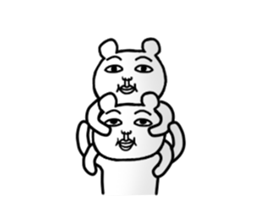 Daily life of white bear 3 sticker #7399642