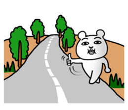 Daily life of white bear 3 sticker #7399651