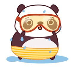 Malwynn the Panda Bear Cute Summer Fun sticker #7399663