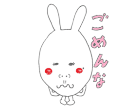 Mikawa rabbit also speak Kansai dialect2 sticker #7401016
