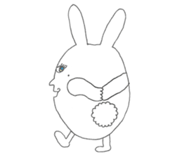 Mikawa rabbit also speak Kansai dialect2 sticker #7401039