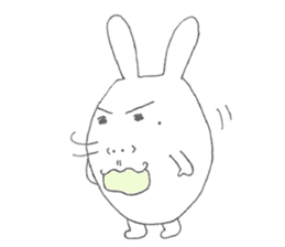 Mikawa rabbit also speak Kansai dialect2 sticker #7401046