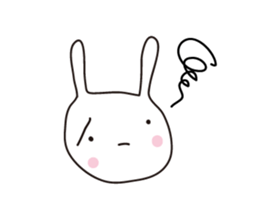 Heartwarming rabbit world sticker #7401173