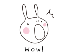 Heartwarming rabbit world sticker #7401176