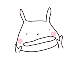 Heartwarming rabbit world sticker #7401178