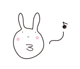 Heartwarming rabbit world sticker #7401179