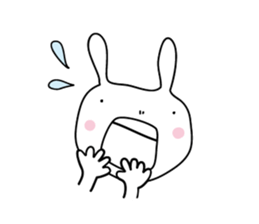 Heartwarming rabbit world sticker #7401180