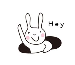 Heartwarming rabbit world sticker #7401182