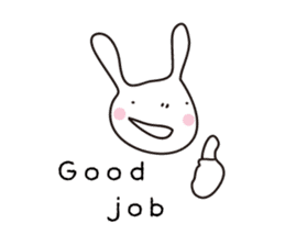 Heartwarming rabbit world sticker #7401183