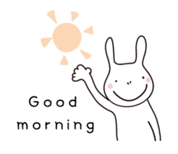 Heartwarming rabbit world sticker #7401189