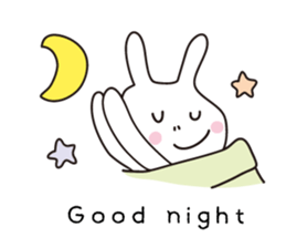 Heartwarming rabbit world sticker #7401190