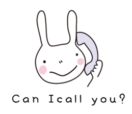 Heartwarming rabbit world sticker #7401191