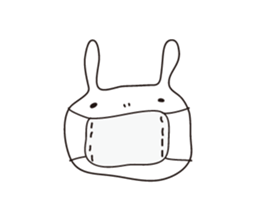 Heartwarming rabbit world sticker #7401193