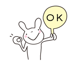 Heartwarming rabbit world sticker #7401196