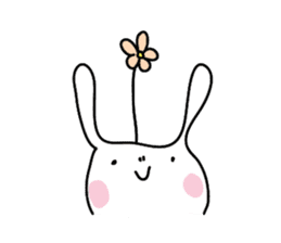 Heartwarming rabbit world sticker #7401201