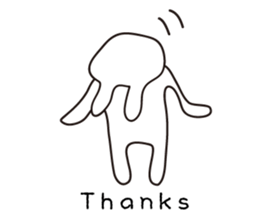 Heartwarming rabbit world sticker #7401205